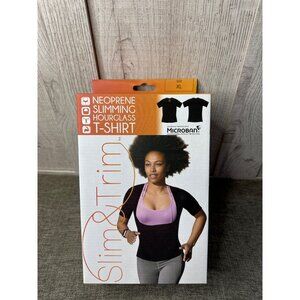 Neoprene Slimming Hourglass T-Shirt XL Black For Workout & Posture Support